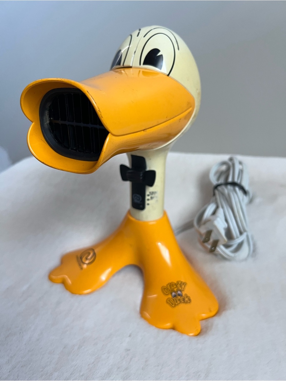 Vintage 1990s Salton Crazy Duck Hair Dryer Blow Dryer Kitsch Tested Works